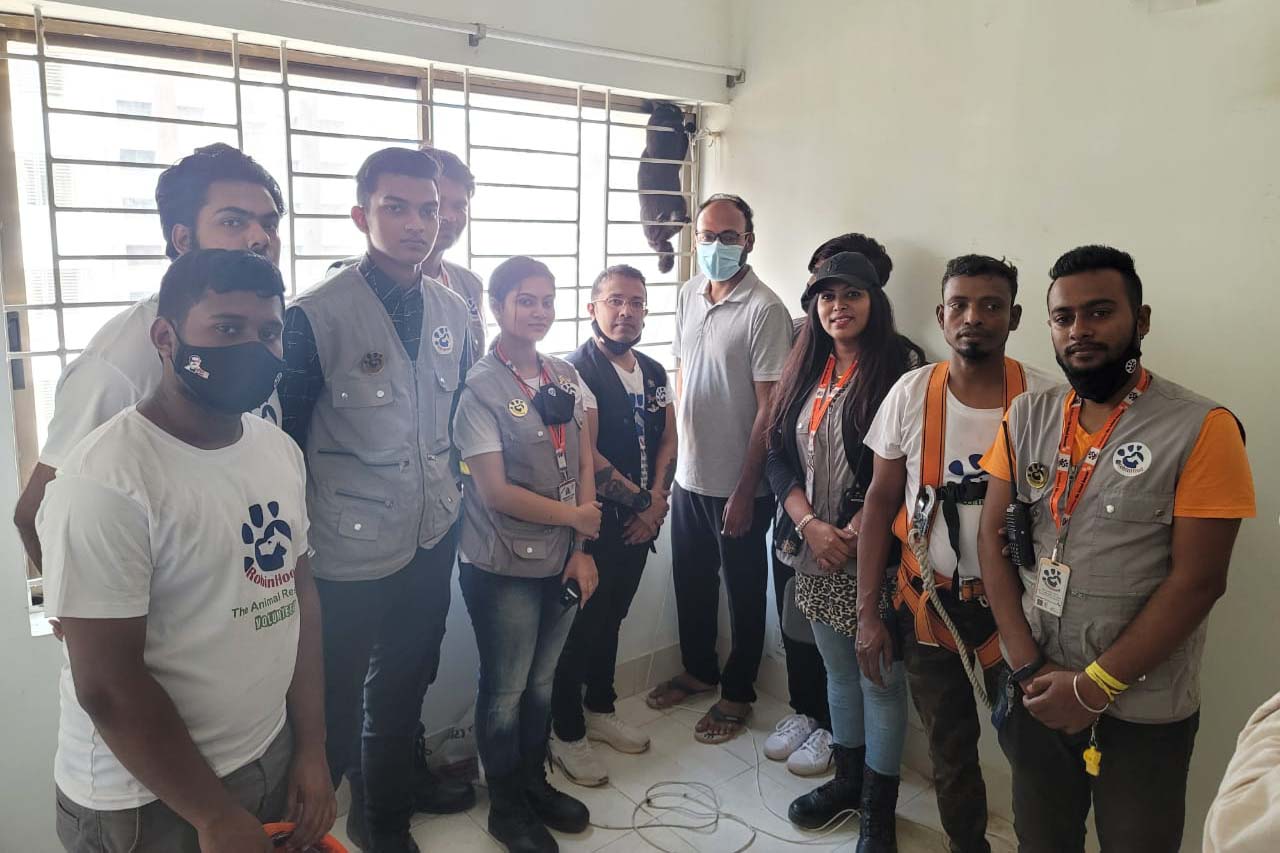 রবিনহুড বাহিনীর বিড়াল উদ্ধারে ড্রোন অভিযান  