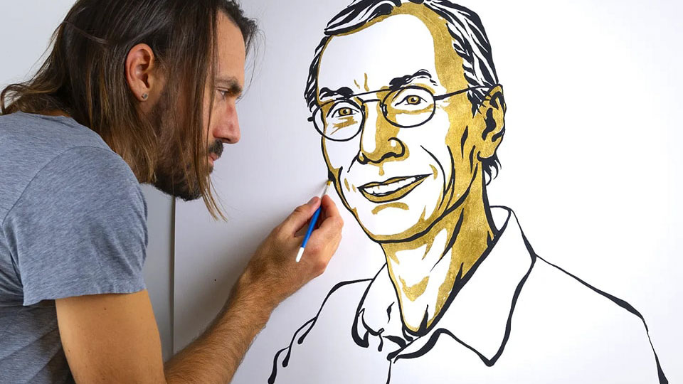 নোবেল বিজয়ীদের ছবি যে কারণে সোনালি-কালো রঙে আঁকা হয়