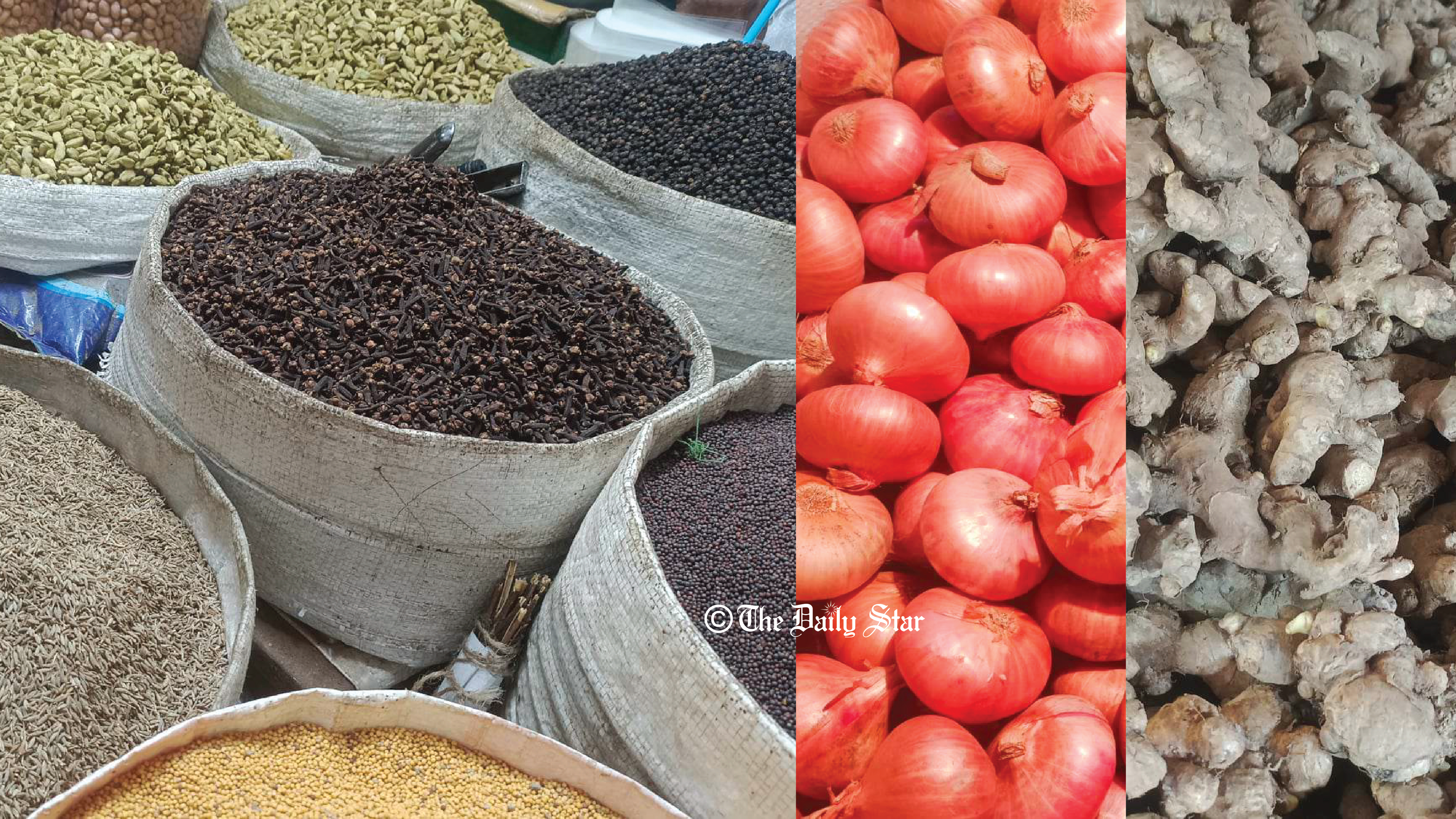 আদা-পেঁয়াজের ঝাঁঝ কমেনি, মসলার দামও চড়া