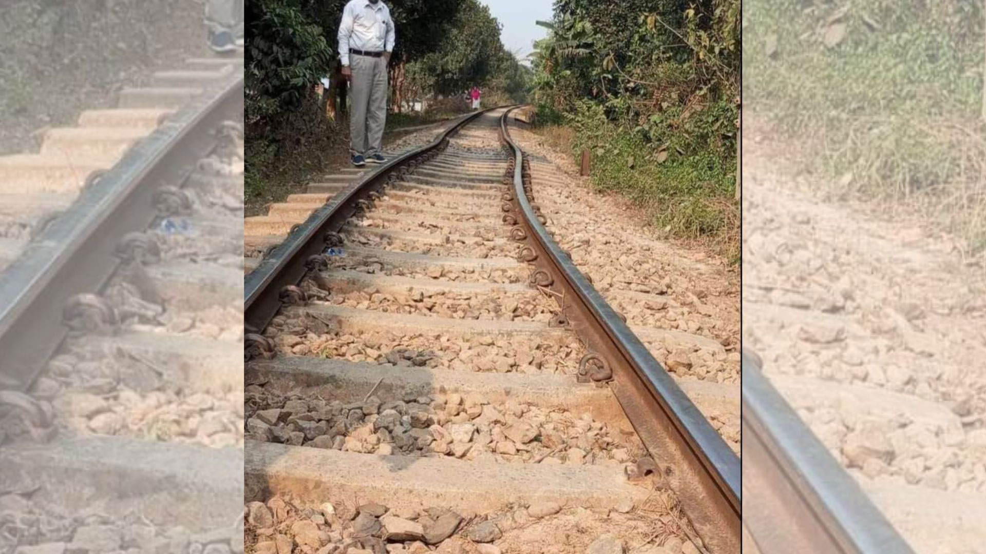 বসন্তেই বেঁকে গেল রেললাইন!