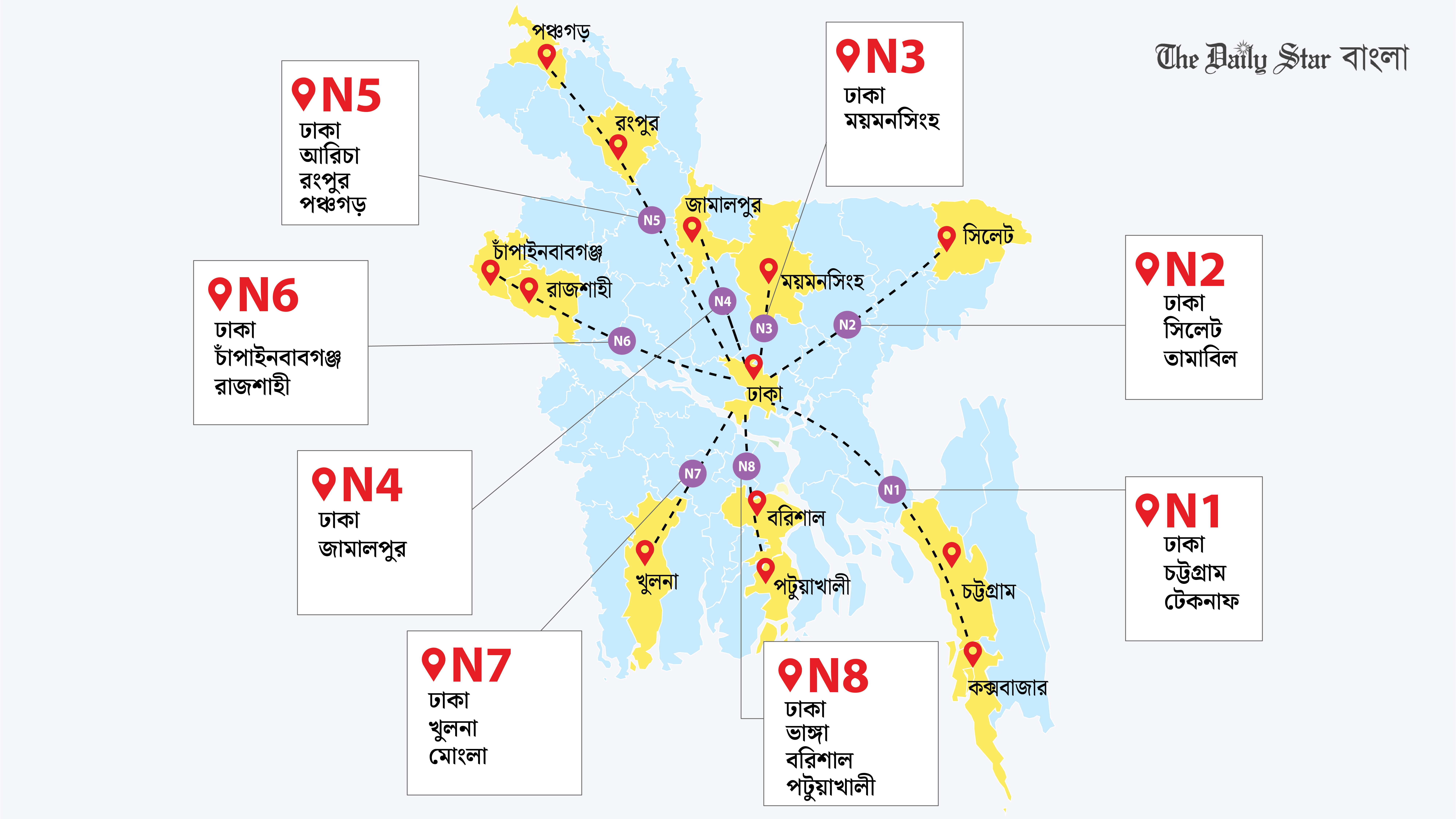 গুগল ম্যাপে যেভাবে চিনবেন জাতীয় ও আঞ্চলিক মহাসড়ক
