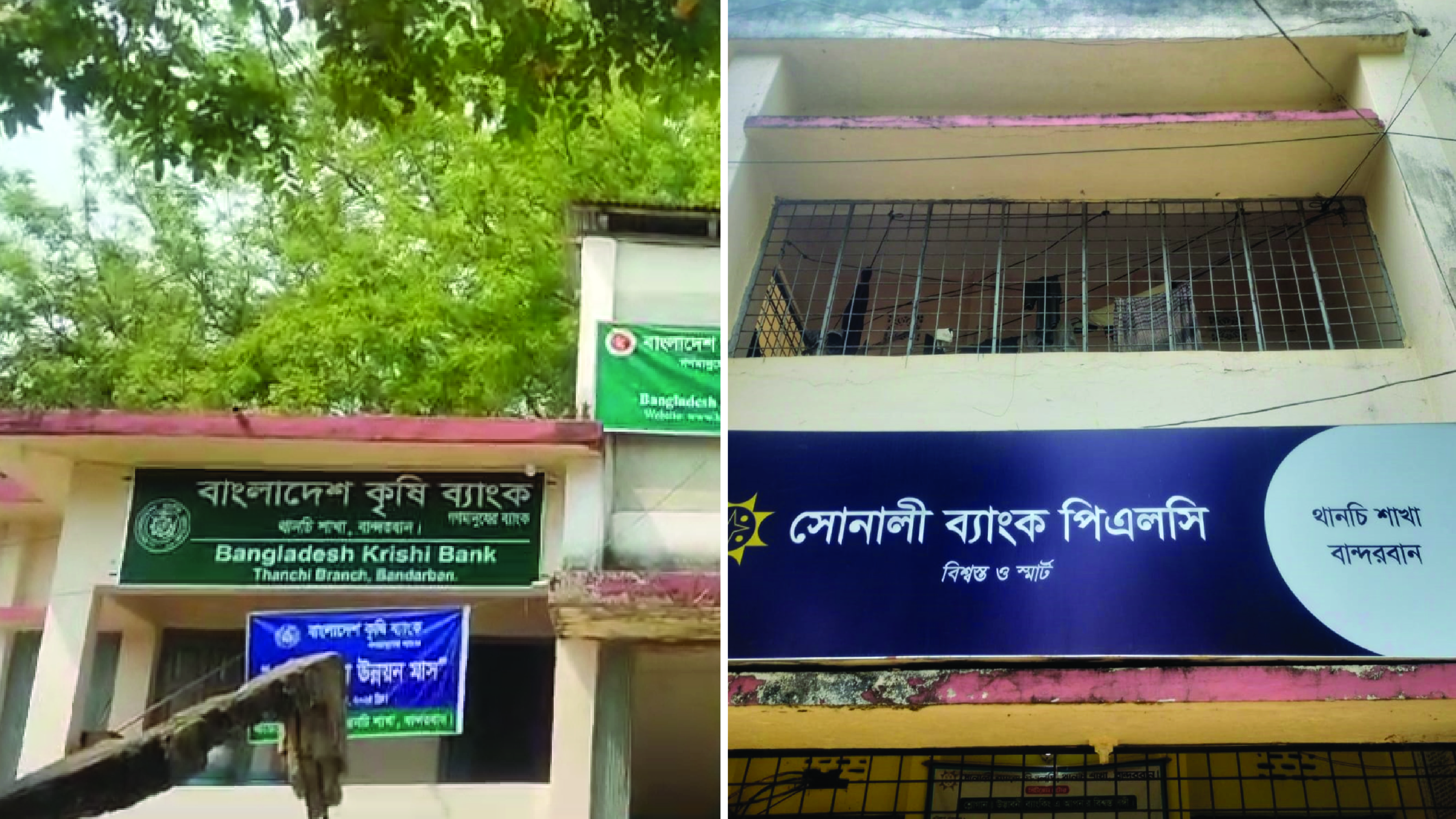 থানচির সোনালী ও কৃষি ব্যাংকে ডাকাতি: টাকার পরিমাণ নিয়ে যা জানালেন ইউএনও