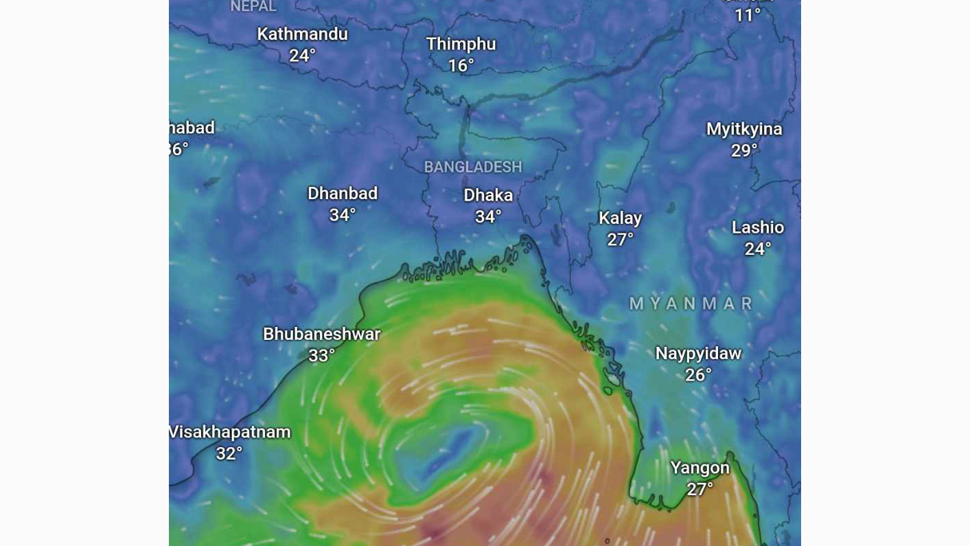 গভীর নিম্নচাপ: পায়রা বন্দর থেকে ৪৯০ কিলোমিটার দক্ষিণে অবস্থান