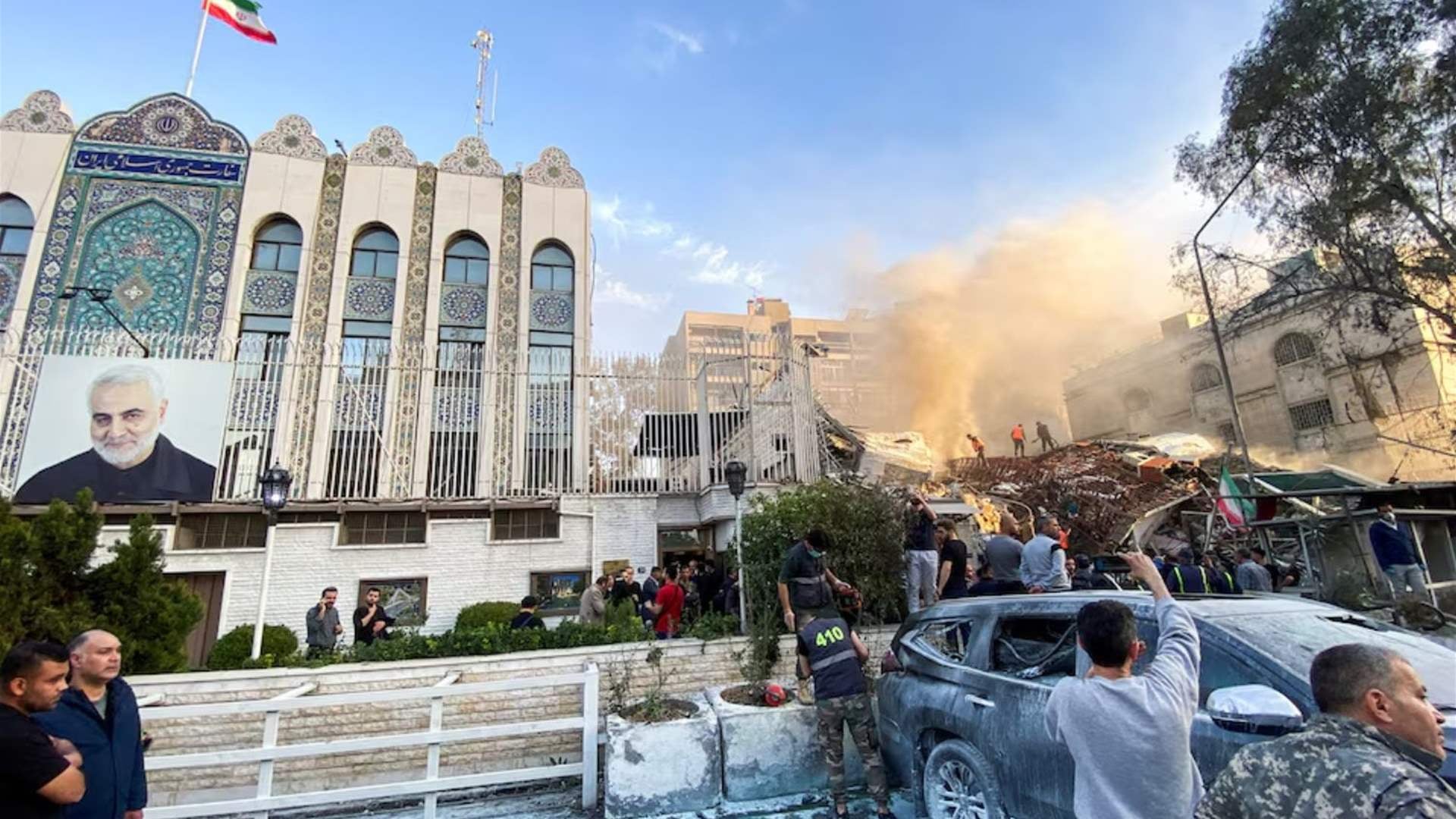 দামেস্কে ইরানের দূতাবাসে হামলা