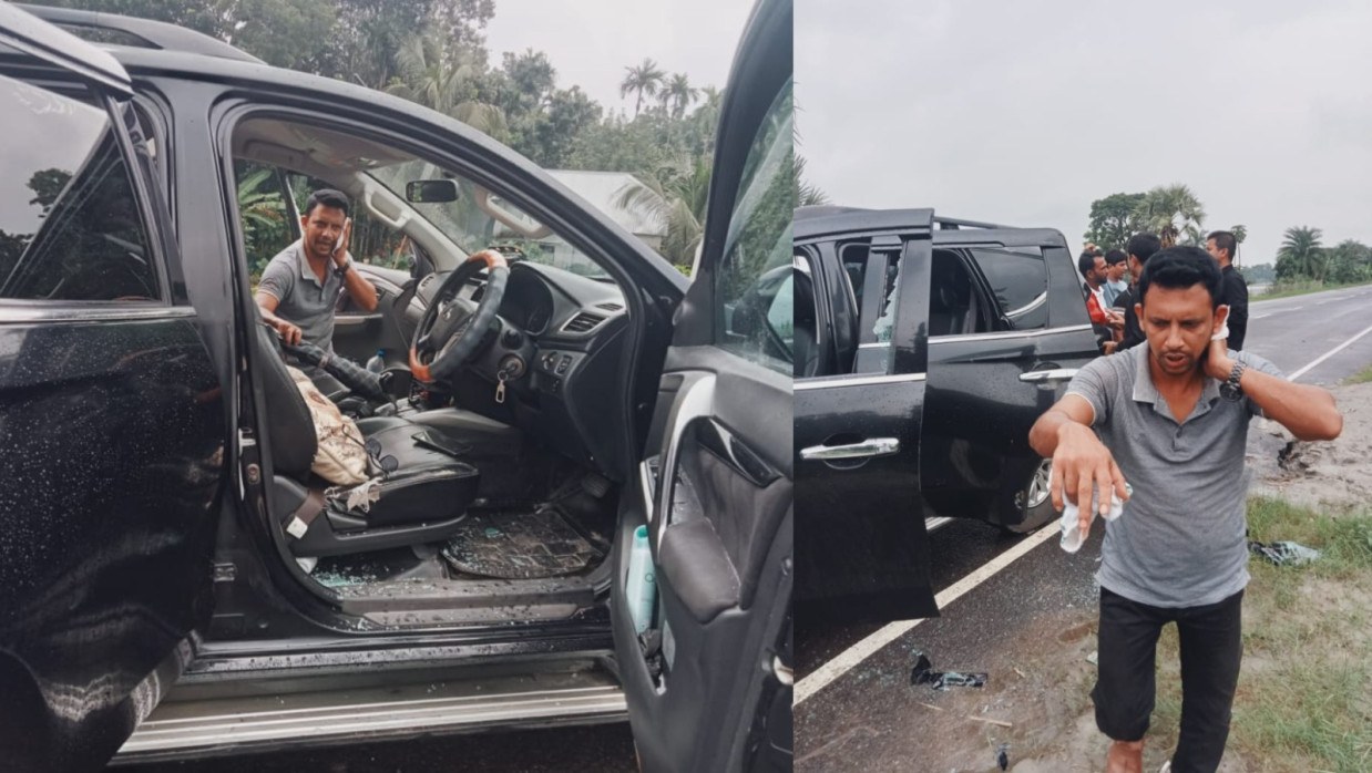 গোপালগঞ্জে এবার ইউএনও’র গাড়িতে হামলা-ভাঙচুর