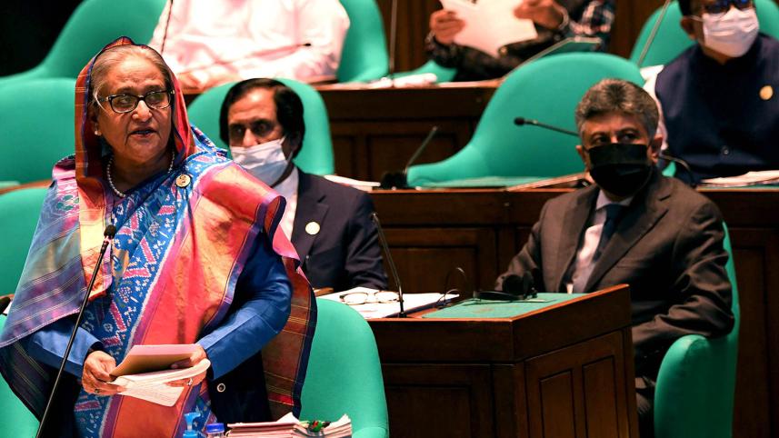 সংসদে শেখ হাসিনা