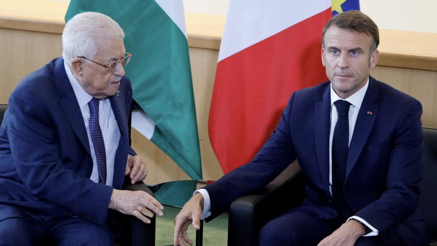 Macron and Abbas