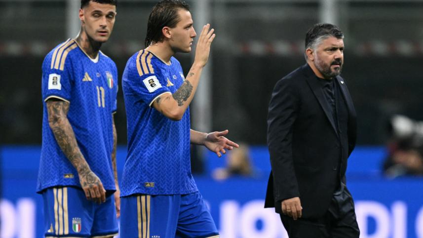 Italy's Gennaro Gattuso looks dejected